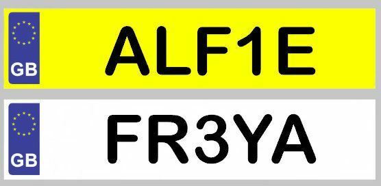 Personalised Kids Number Plate Sticker Various Sizes To Suit Ride On Toys