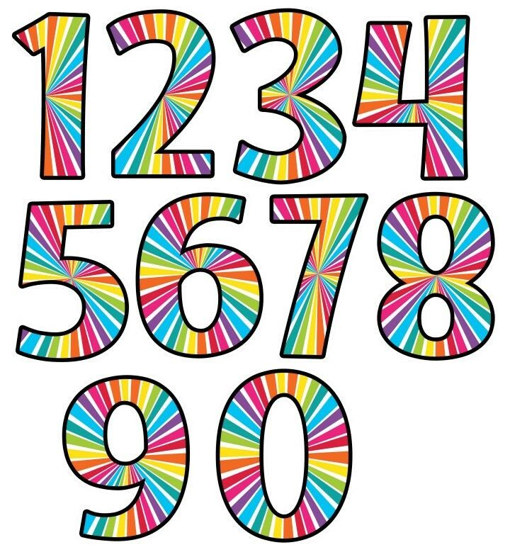 Starburst Numbers Colourful Rainbow Wall Stickers – Well & Truly Stuck